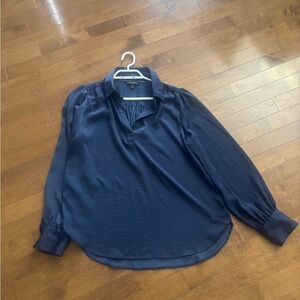 Elegant Navy Blue Women's Top